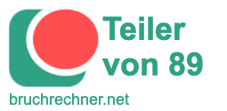 Teiler von 89
