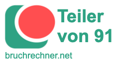 Teiler von 91