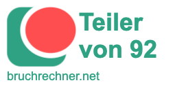 Teiler von 92